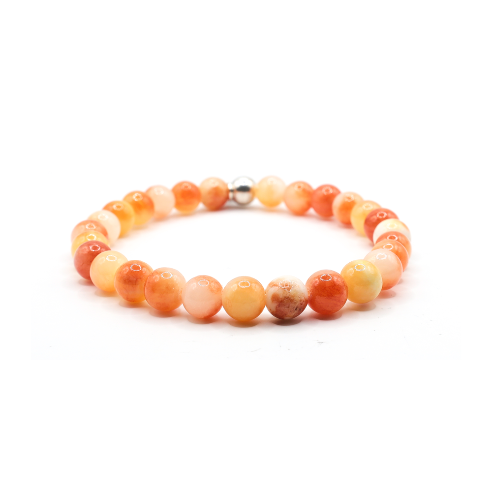 Jade oranje armband