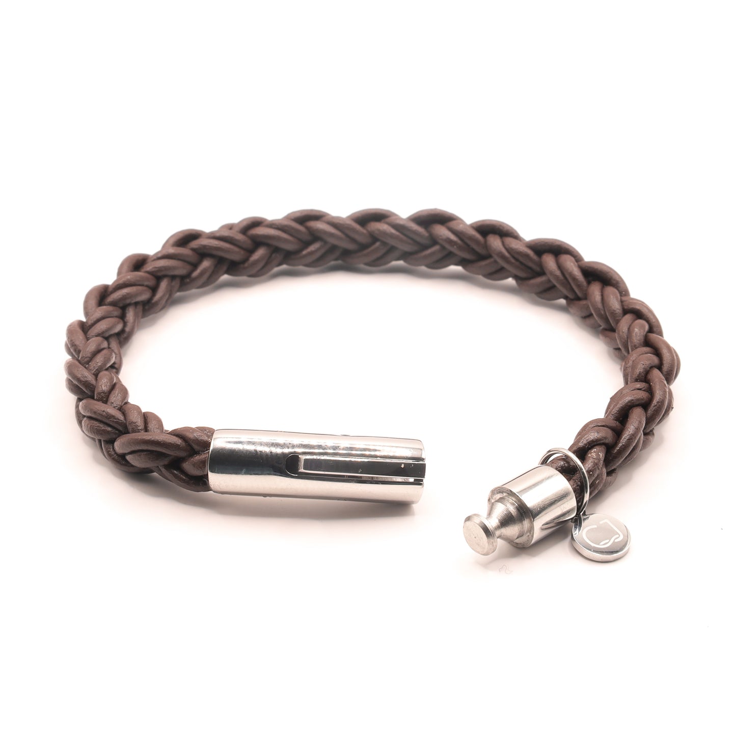 Leren armband bruin