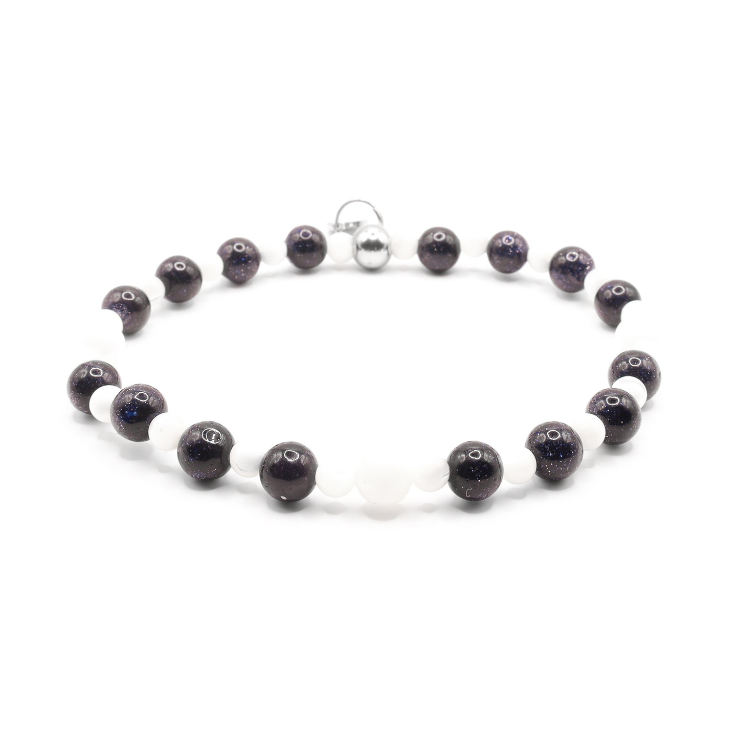 Zandsteen blauw en schelpkraal armband