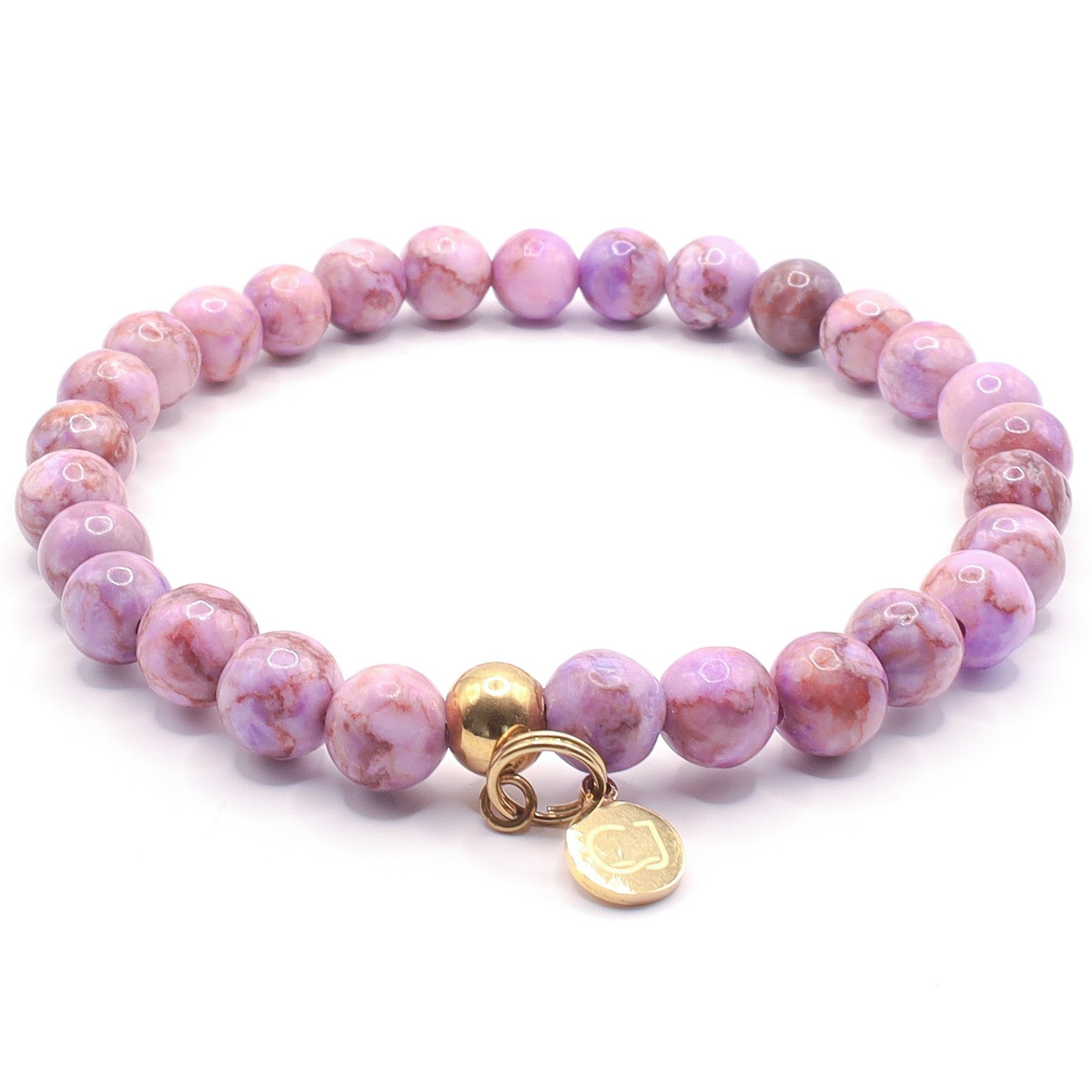 Cornelia Jay Gems (CJ) armband, model ''bonita'', van pink jaspis, in collectie vrouw