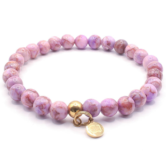 Cornelia Jay Gems (CJ) armband, model ''bonita'', van pink jaspis, in collectie vrouw