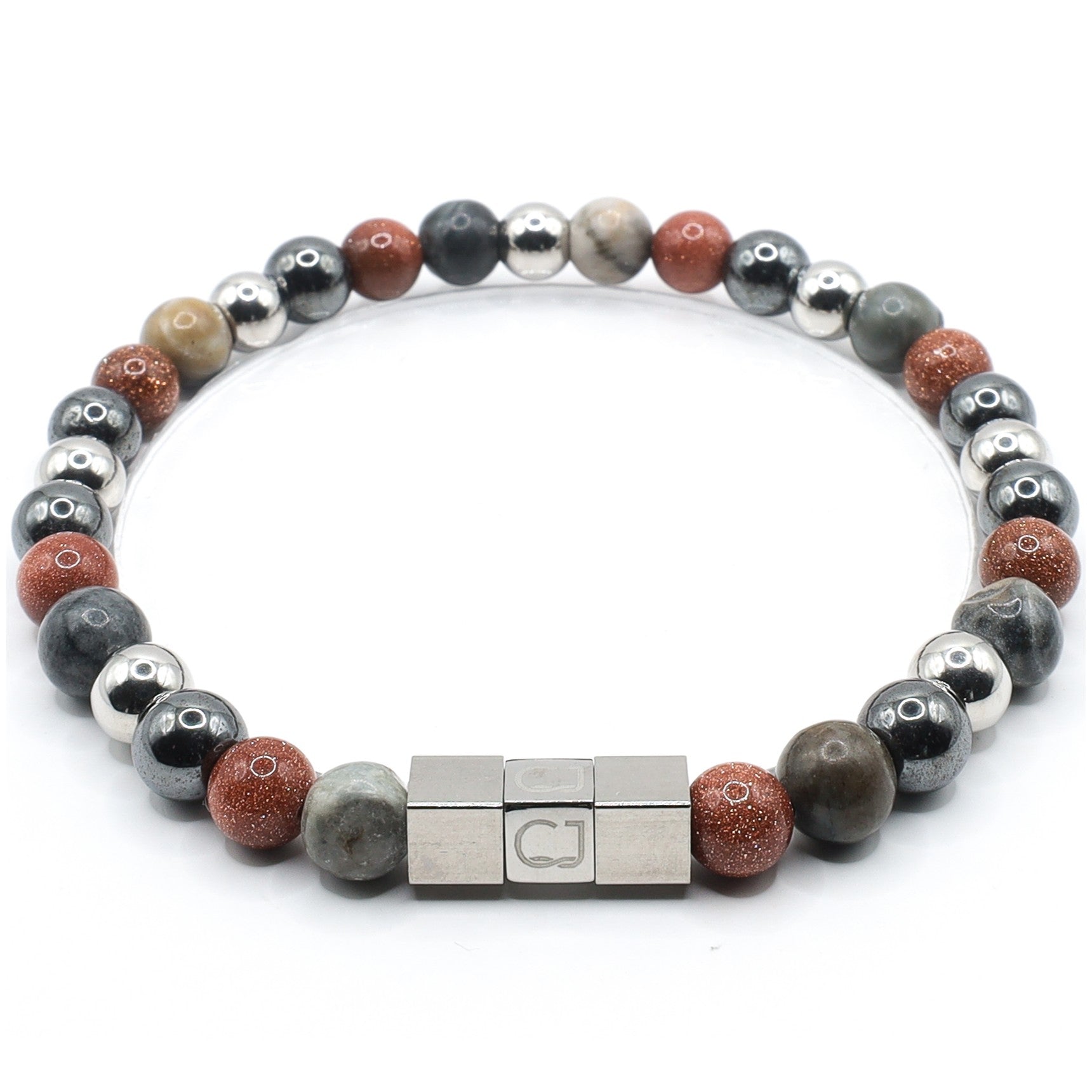 Cornelia Jay Gems (CJ) armband, model ''namibia'', van jaspis en zandsteen, in collectie vrouw