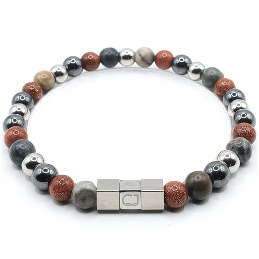 Cornelia Jay Gems (CJ) armband, model ''namibia'', van jaspis en zandsteen, in collectie vrouw