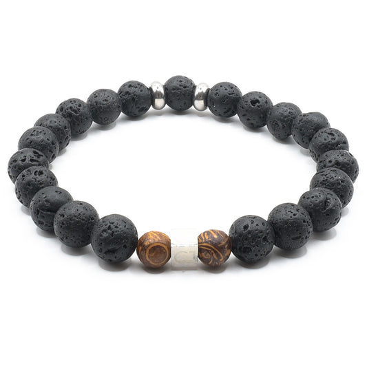 Cornelia Jay Gems (CJ) armband, model ''vesuvius'', van lavasteen, in collectie man