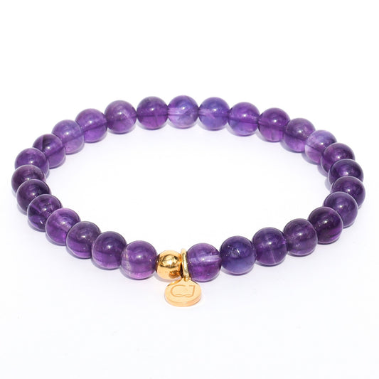 Cornelia Jay Gems (CJ) armband van Amethist met gouden sluitkraal