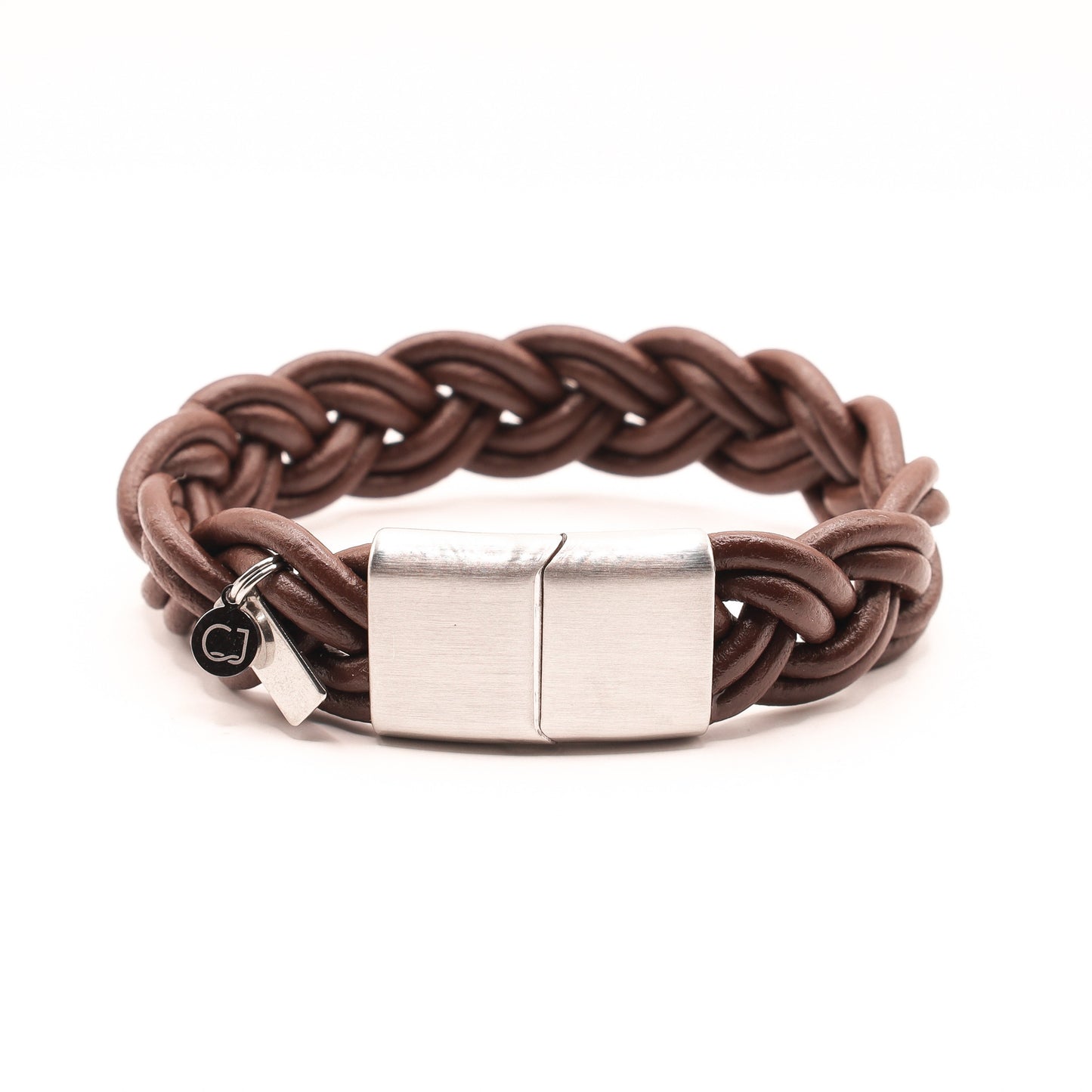 Leren armband bruin