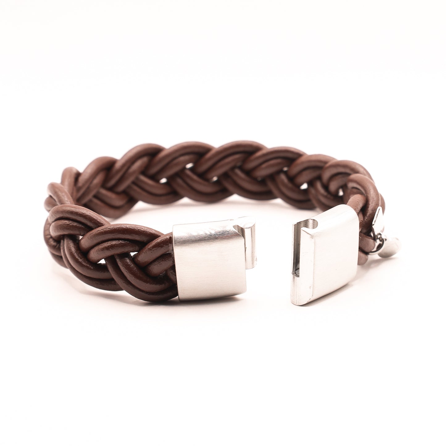 Leren armband bruin