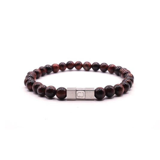 Tijgeroog rood armband