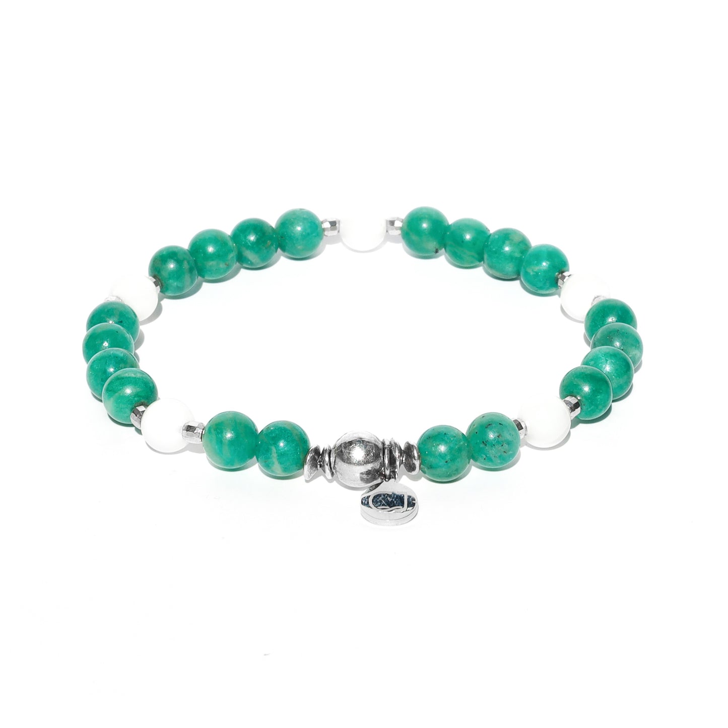 Amazoniet & Parel armband