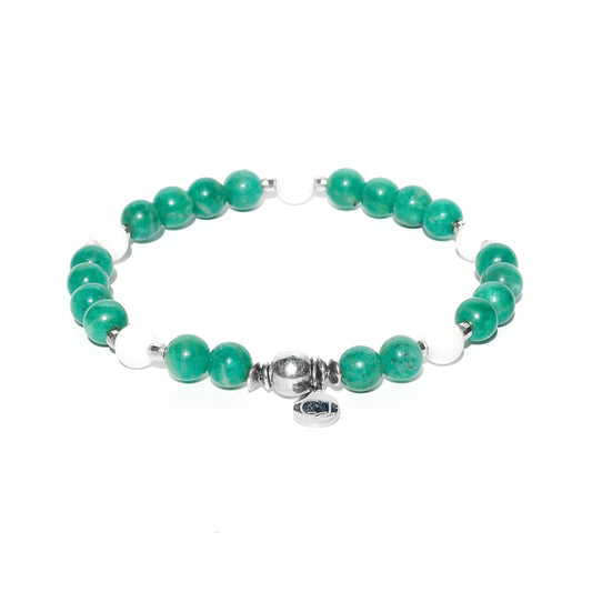 Amazoniet & Parel armband