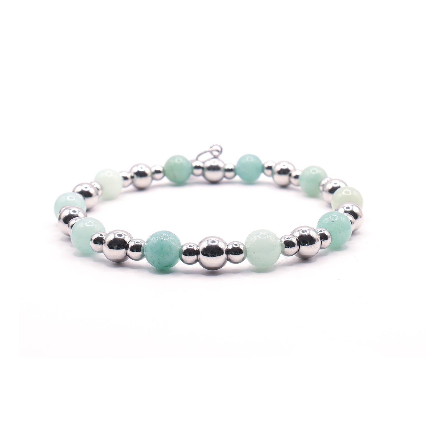 Amazoniet & Staal armband