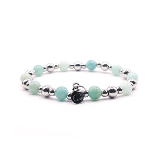Amazoniet & Staal armband