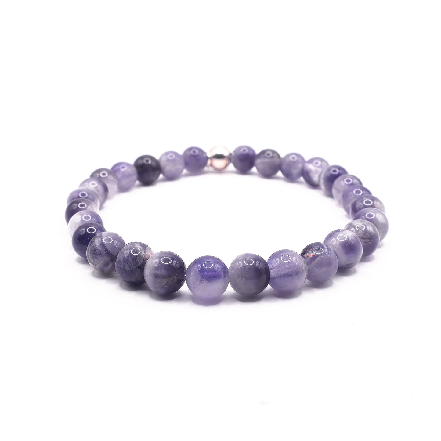 Amethist streep armband