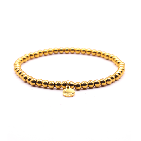 Goud staal armband