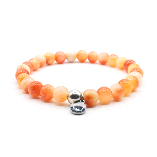 Jade oranje armband