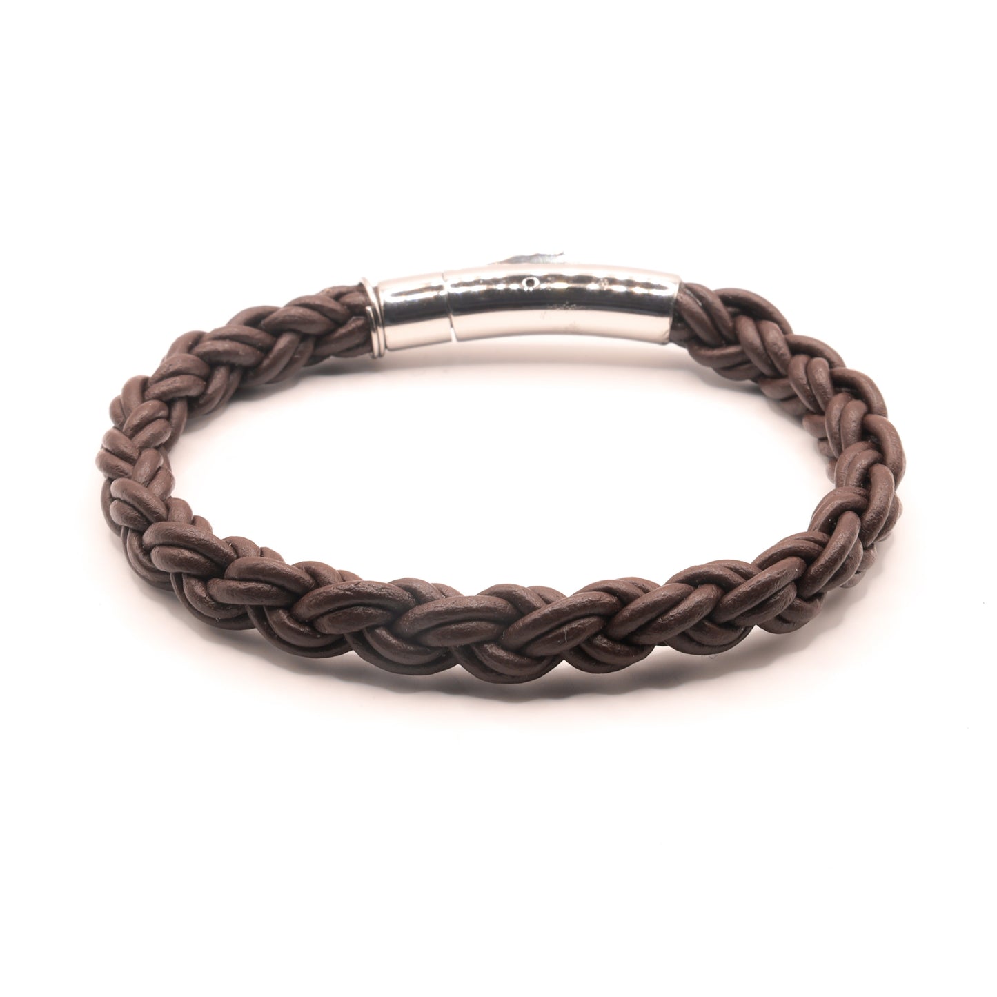 Leren armband bruin