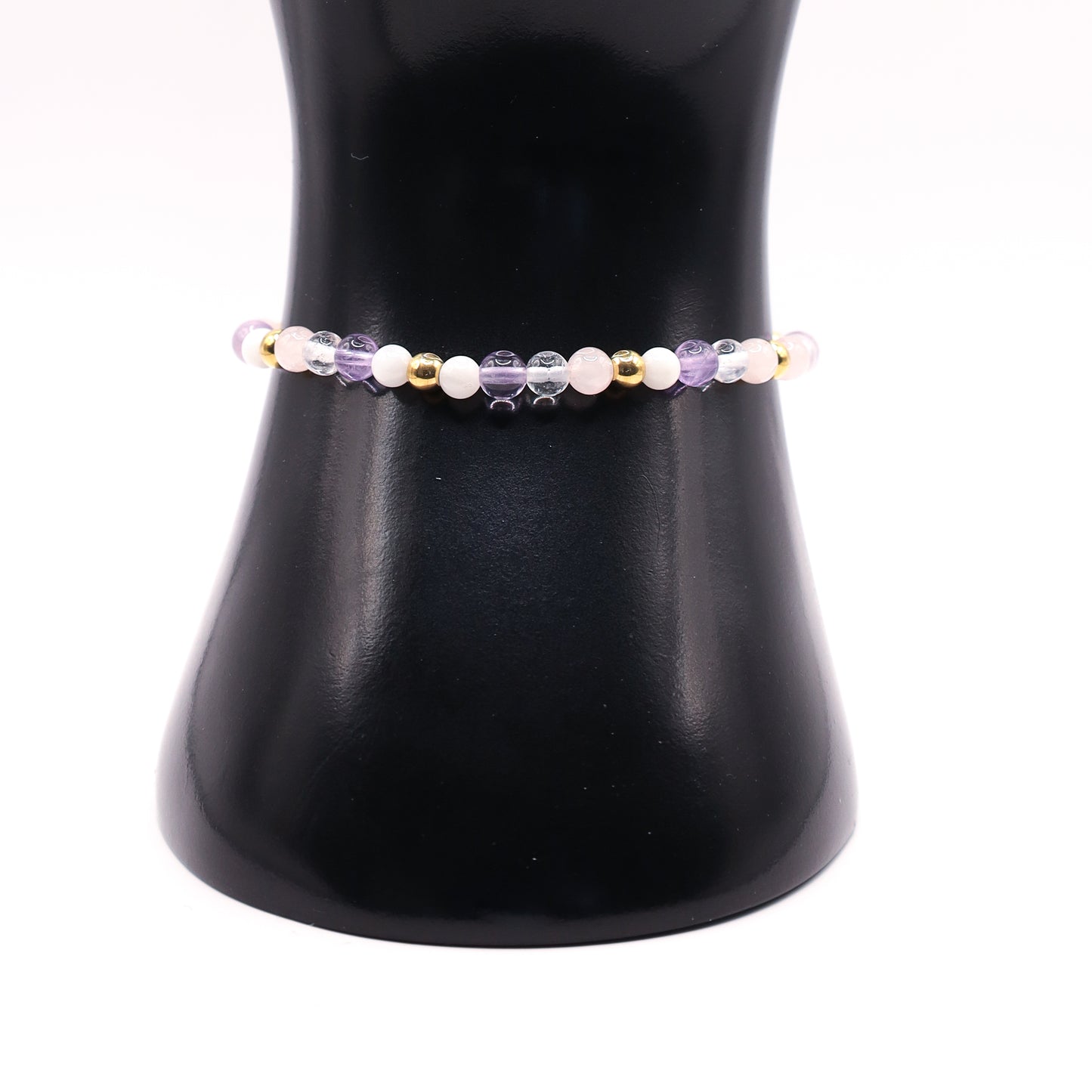 Bergkristal goud armband