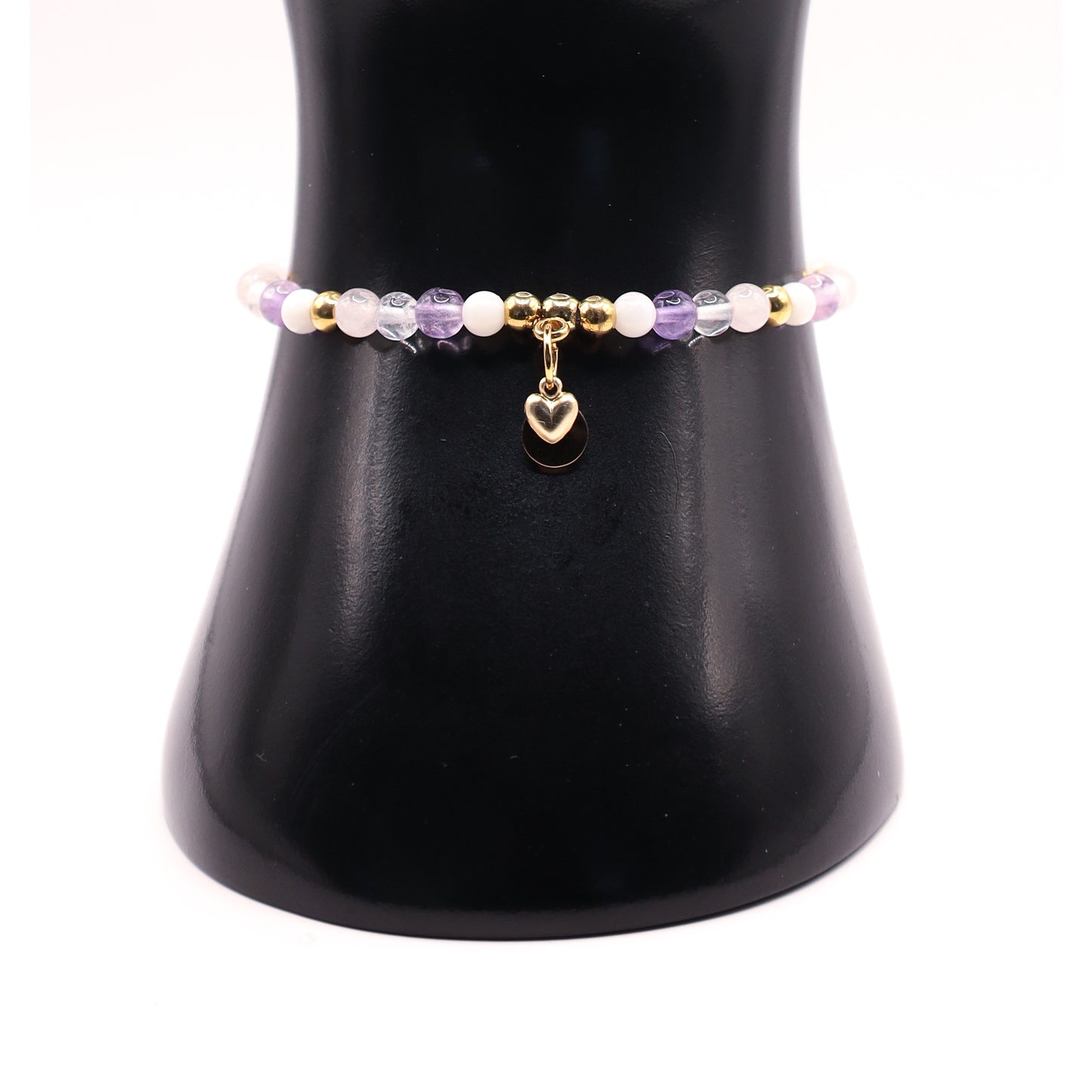 Bergkristal goud armband